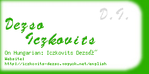 dezso iczkovits business card